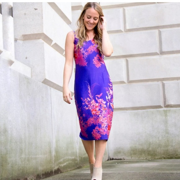 Banana Republic Midi Slip Dress floral straps New - Picture 6 of 10